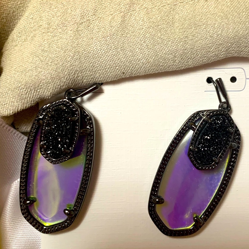 Kendra Scott Limited Edition Gunmetal Gray Dichroic Emmy